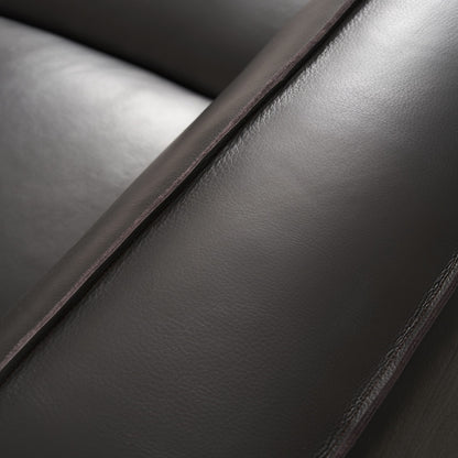 Gio Italia Westaro Contemporary Leather Sofa With Deep Seating