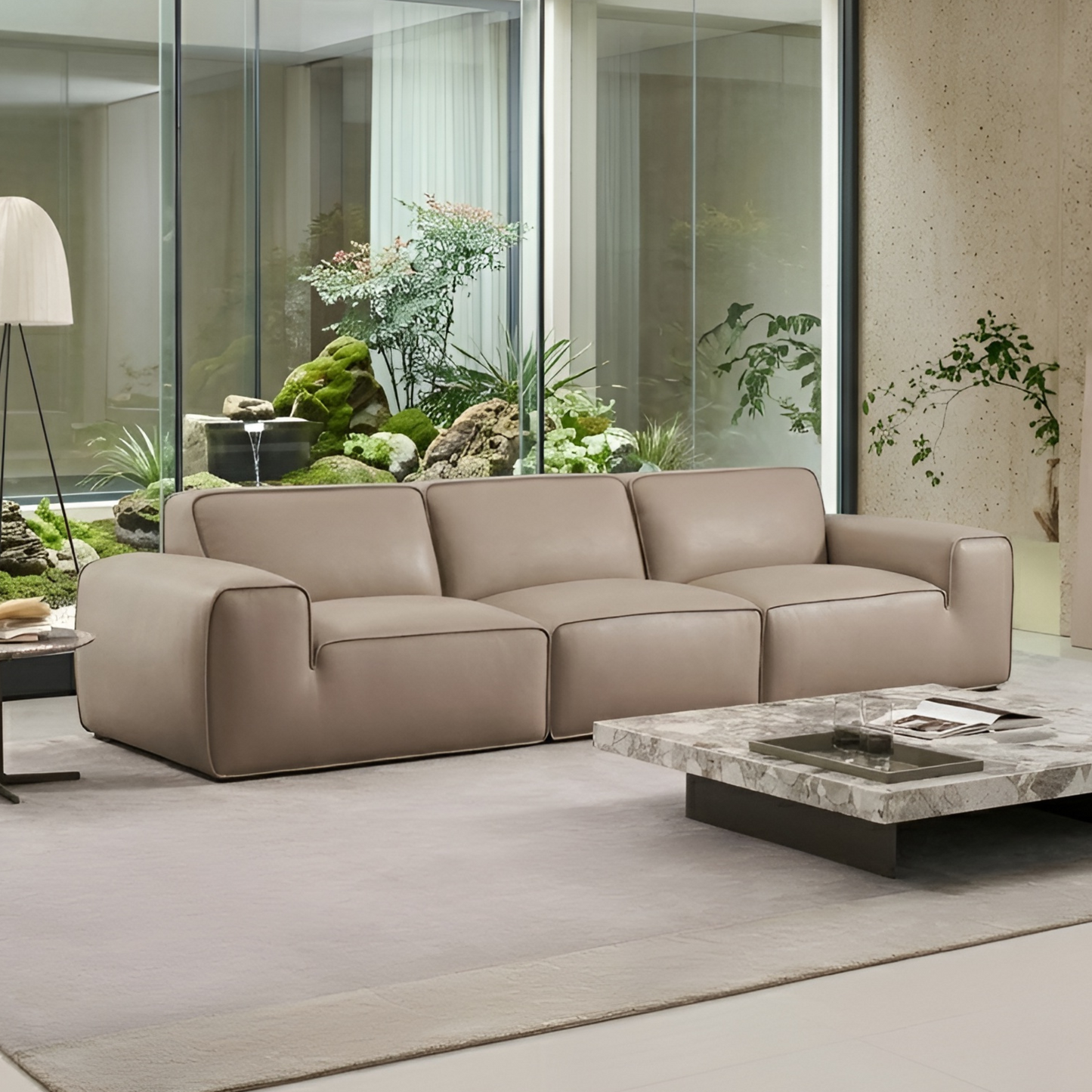 Westaro Oversized Leather Sofa  Deep Seating  Gio Italia-Comfort Design