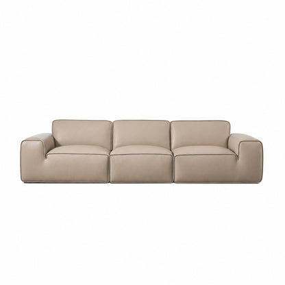 Gio Italia Westaro Oversized Leather Sofa with Deep Seating