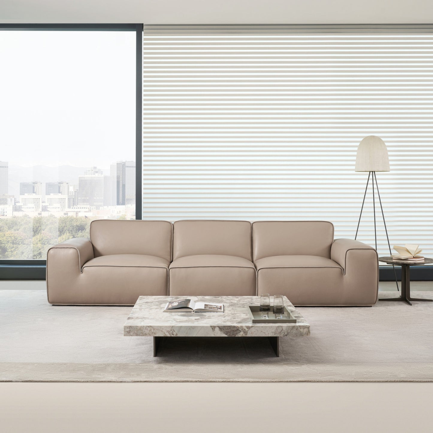 Westaro Oversized Leather Sofa  Deep Seating  Gio Italia-Comfort Design