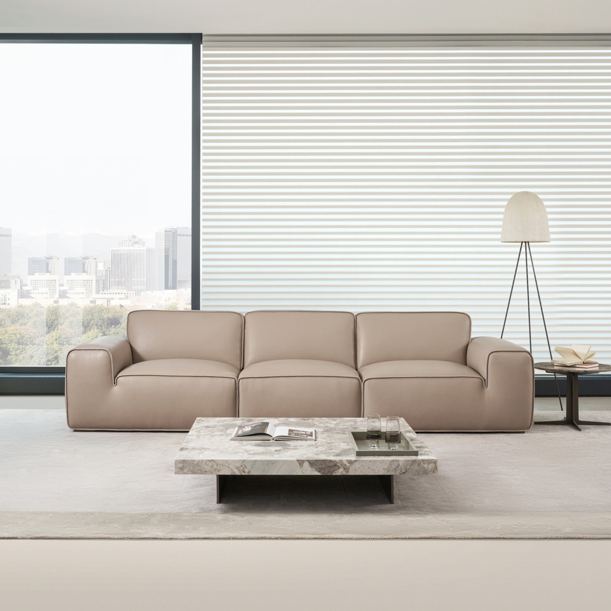 Westaro Oversized Leather Sofa  Deep Seating  Gio Italia-Comfort Design