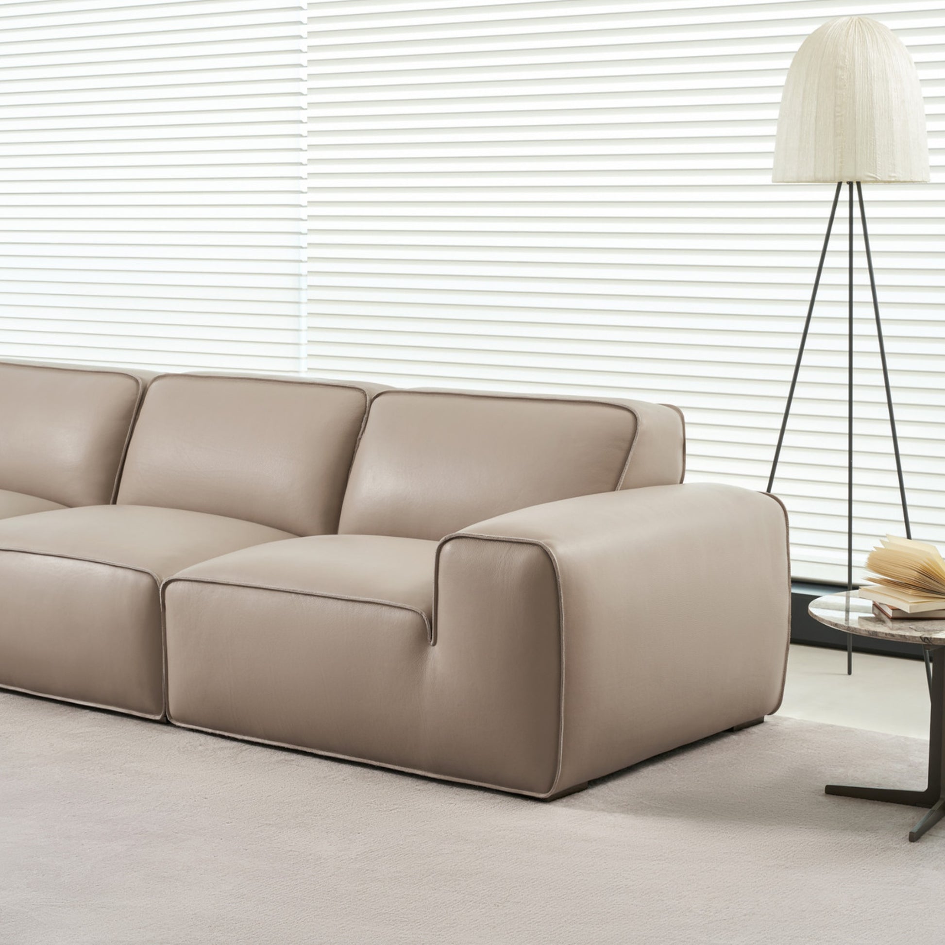 Westaro Oversized Leather Sofa  Deep Seating  Gio Italia-Comfort Design