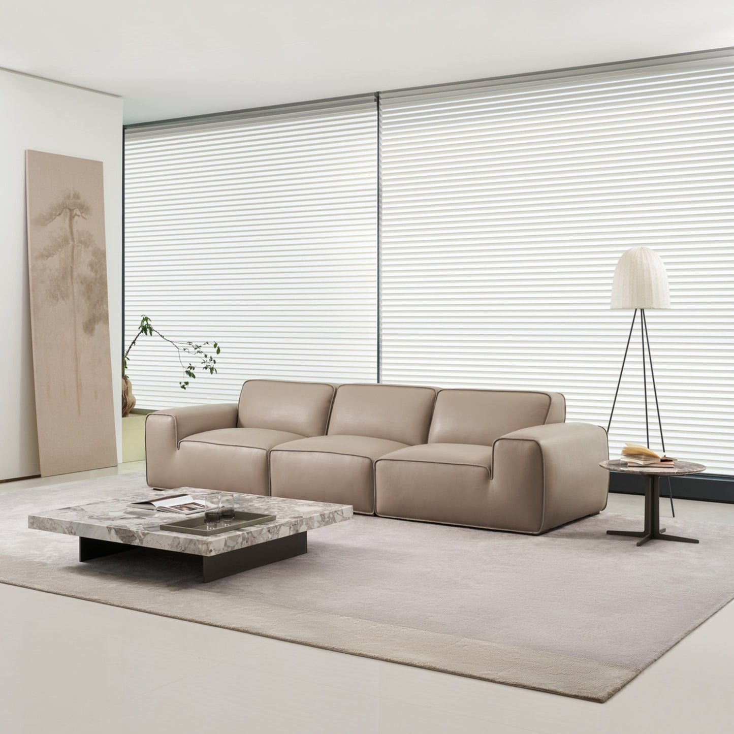 Westaro Oversized Leather Sofa  Deep Seating  Gio Italia-Comfort Design