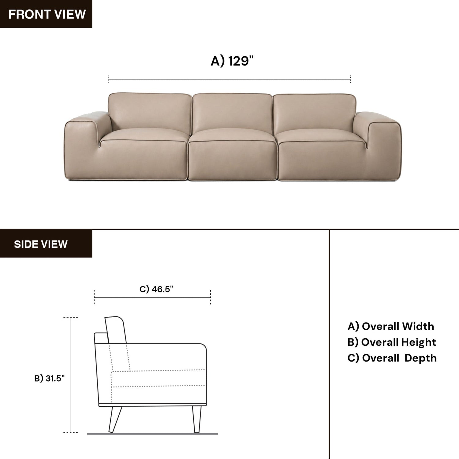 Westaro Oversized Leather Sofa  Deep Seating  Gio Italia-Comfort Design
