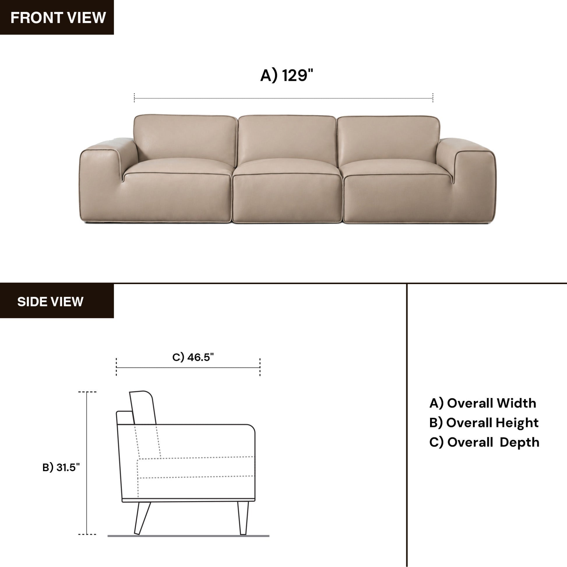 Westaro Oversized Leather Sofa  Deep Seating  Gio Italia-Comfort Design