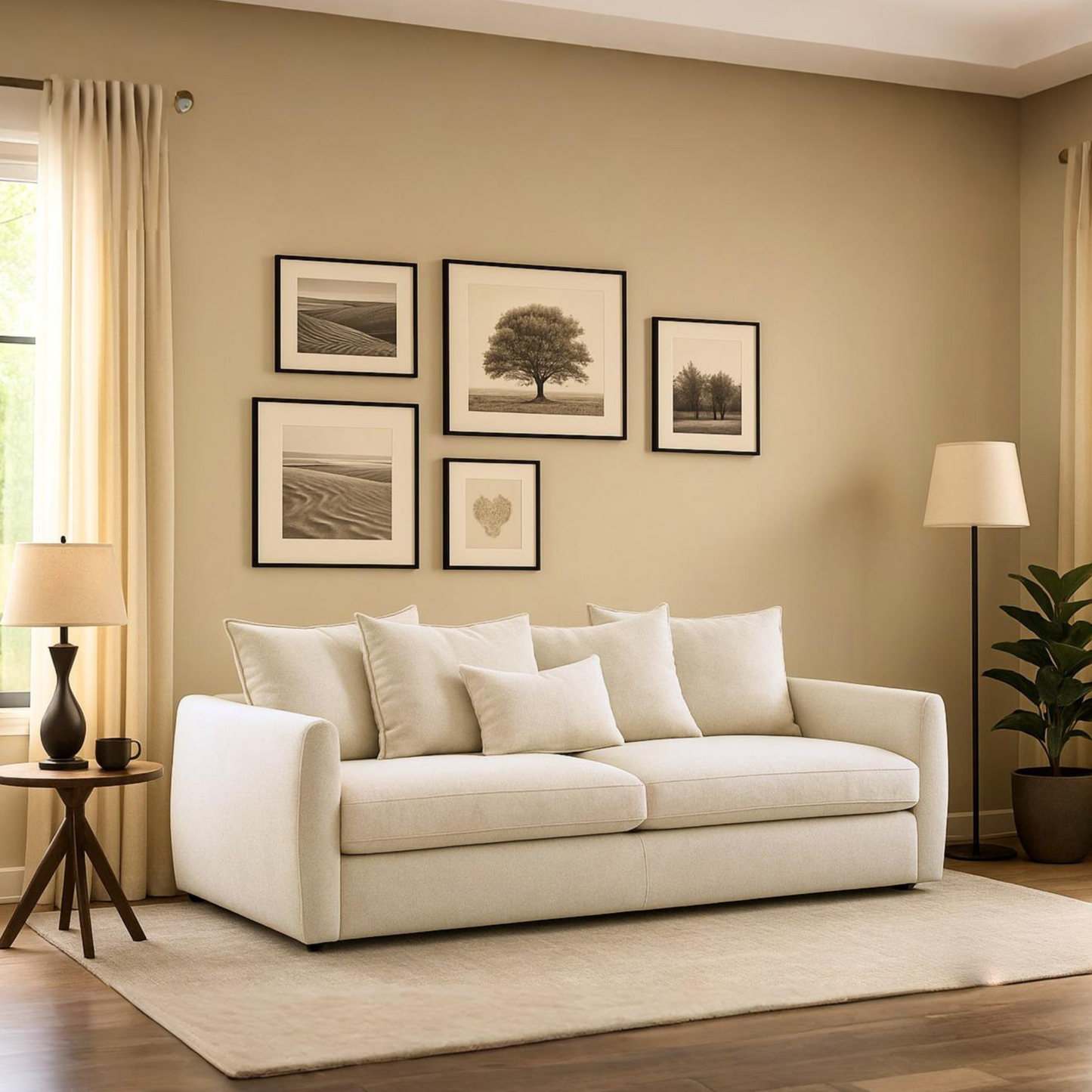 Winslow Stationary Fabric Sofa with 3 seater sitting capacity for Comfort Design