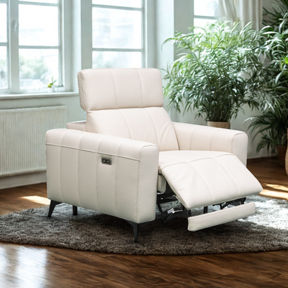 Klaussner Capri Power Reclining Chair With Power Footrest And Adjustable Headrest-Comfort Furniture