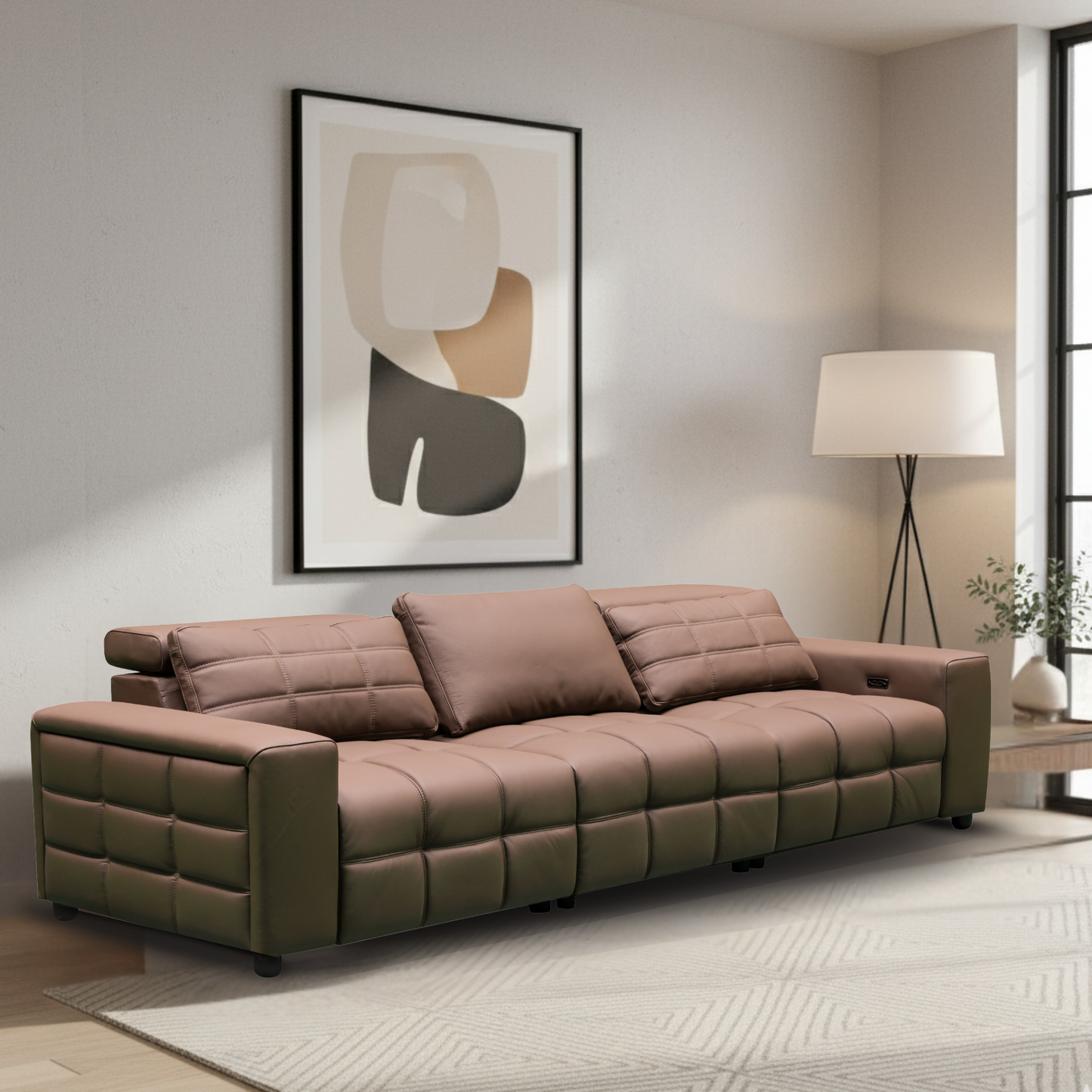 Klaussner Orlano 3-Seater Leather Power Reclining Sofa