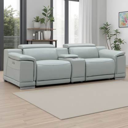 Gio Italia Haviano Leather Power Recliner Loveseat