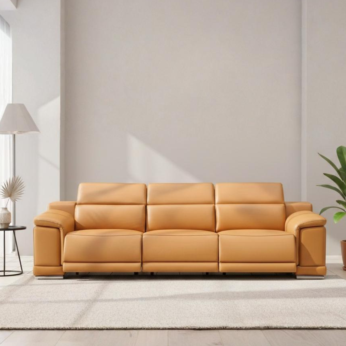 Gio Italia Haviano 3 Seater Leather Power Recliner Sofa