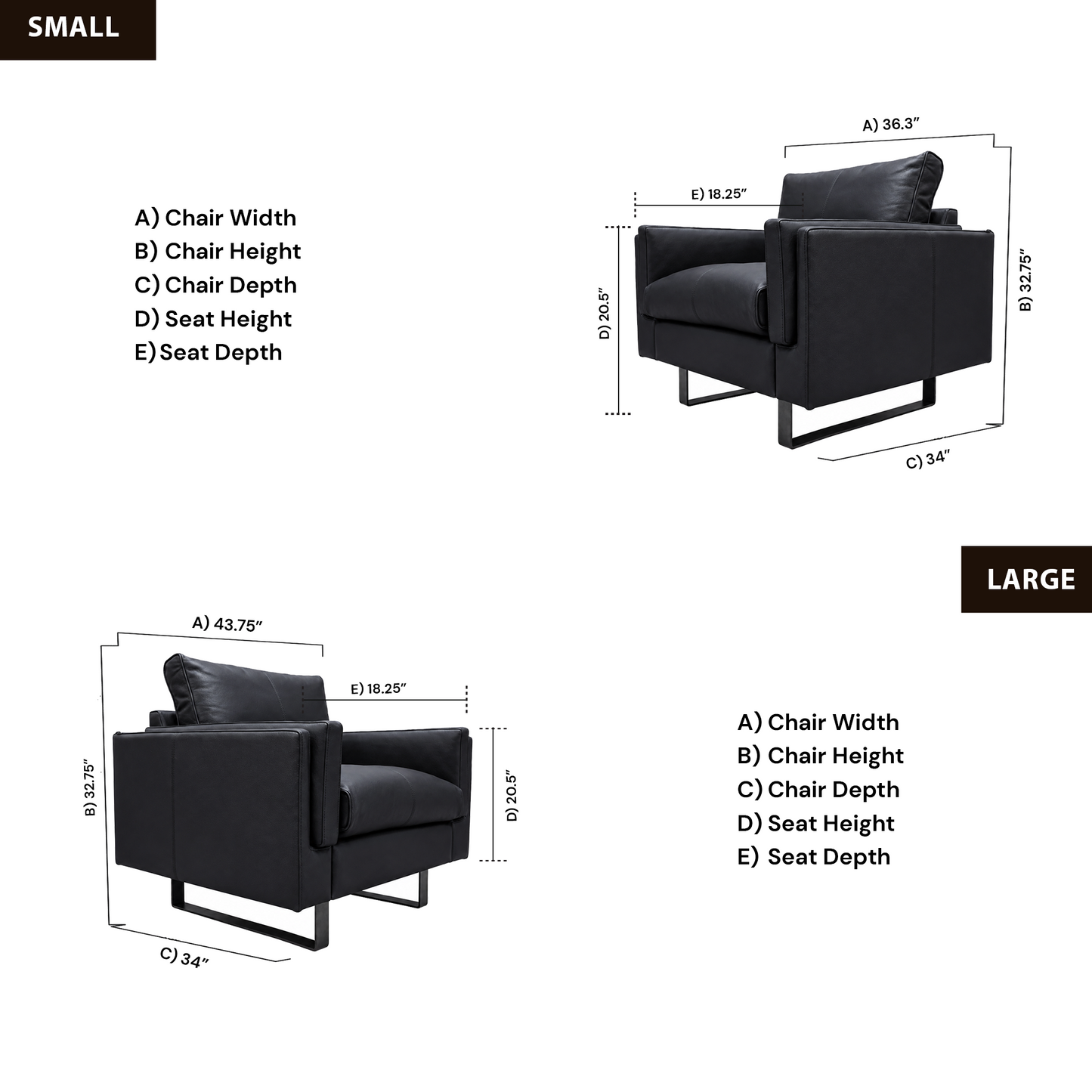 Fjords Endless Leather Accent Chair with Feather Cushions