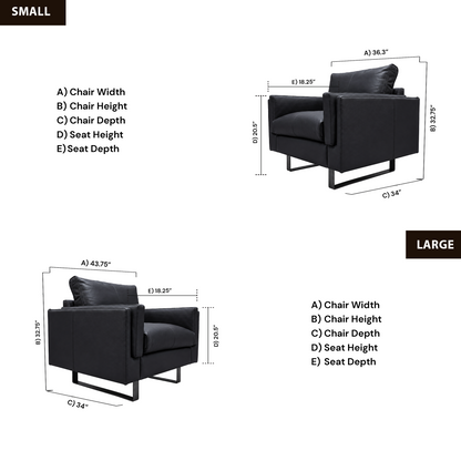 Fjords Endless Leather Accent Chair with Feather Cushions