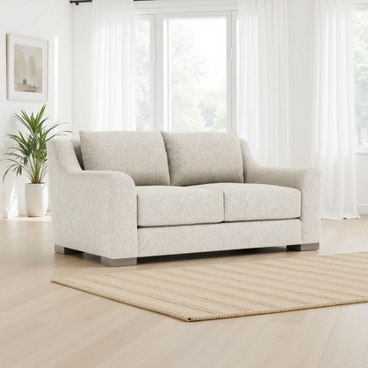 Bernhardt Gabi Beige Fabric Loveseat Sofa