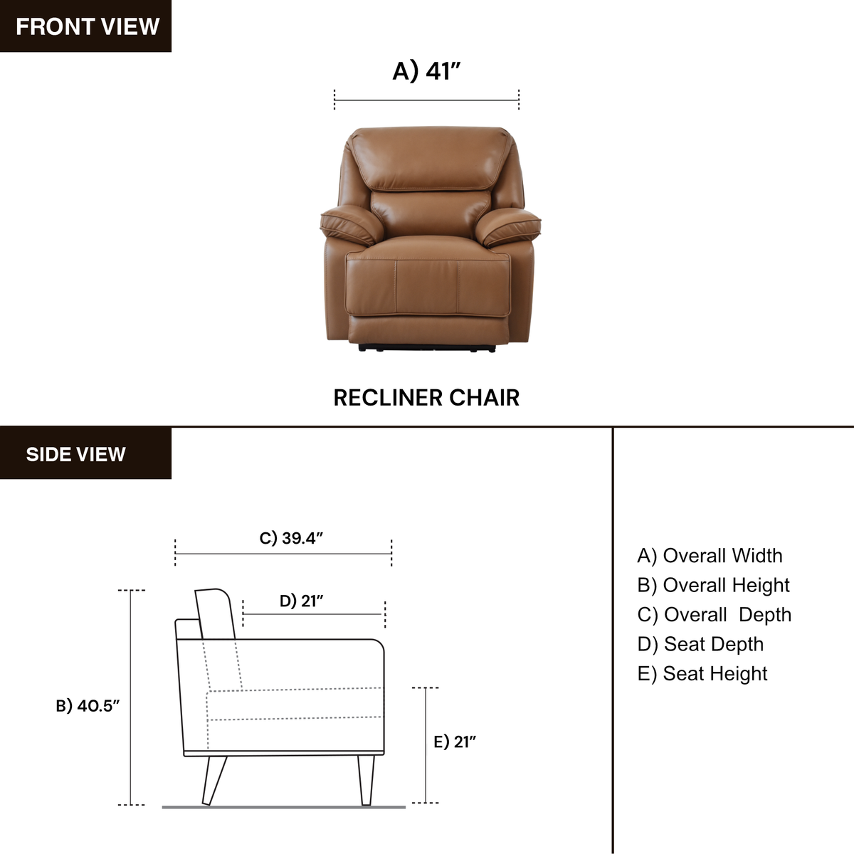 Klaussner Novera Dual Motor Power Recliner Chair with USB-C