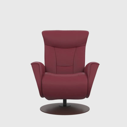 Fjords Oskar Leather Swivel Glider Power Recliner Chair