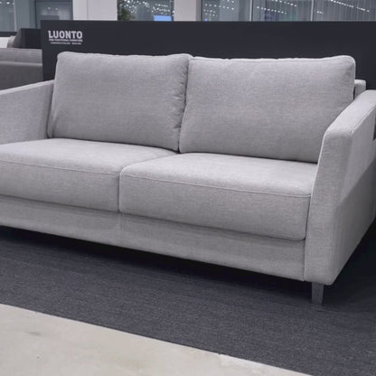 Luonto Monika Fabric Sleeper Sofa With Wood & Chrome Legs