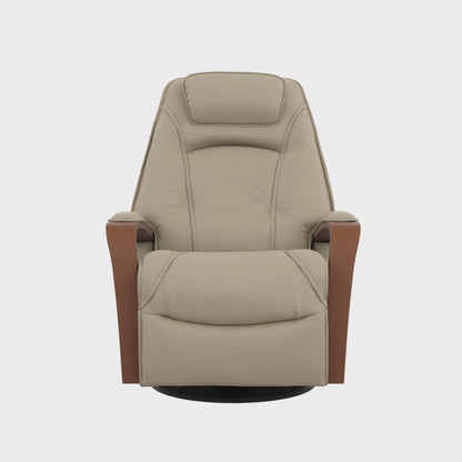 Fjords Helsinki Leather Swing Relaxer With Swivel Glider & Rocker Recliner Chair