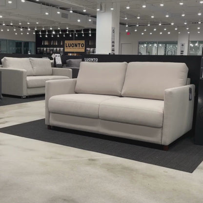 Luonto Polar Fabric Beige Sleeper Sofa With Level Function