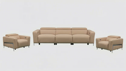 Klaussner Luca Leather Power Reclining 3-Seater Sofa With Chair