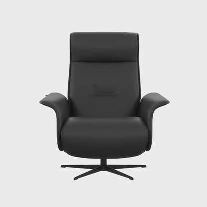 Fjords Finn Leather Swivel Glider Power Recliner Chair