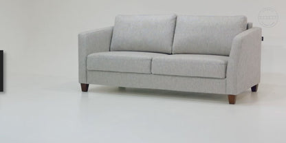 Luonto Monika Fabric Queen Sleeper Sofa With Wood or Chrome Legs