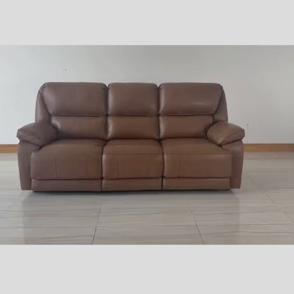 Klaussner Novera Leather 3 Seater Queen Sleeper Sofa