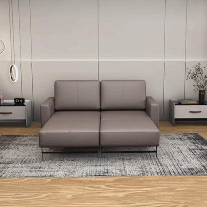 Klaussner Nova Queen Leather Sleeper Sofa with Foam Mattress