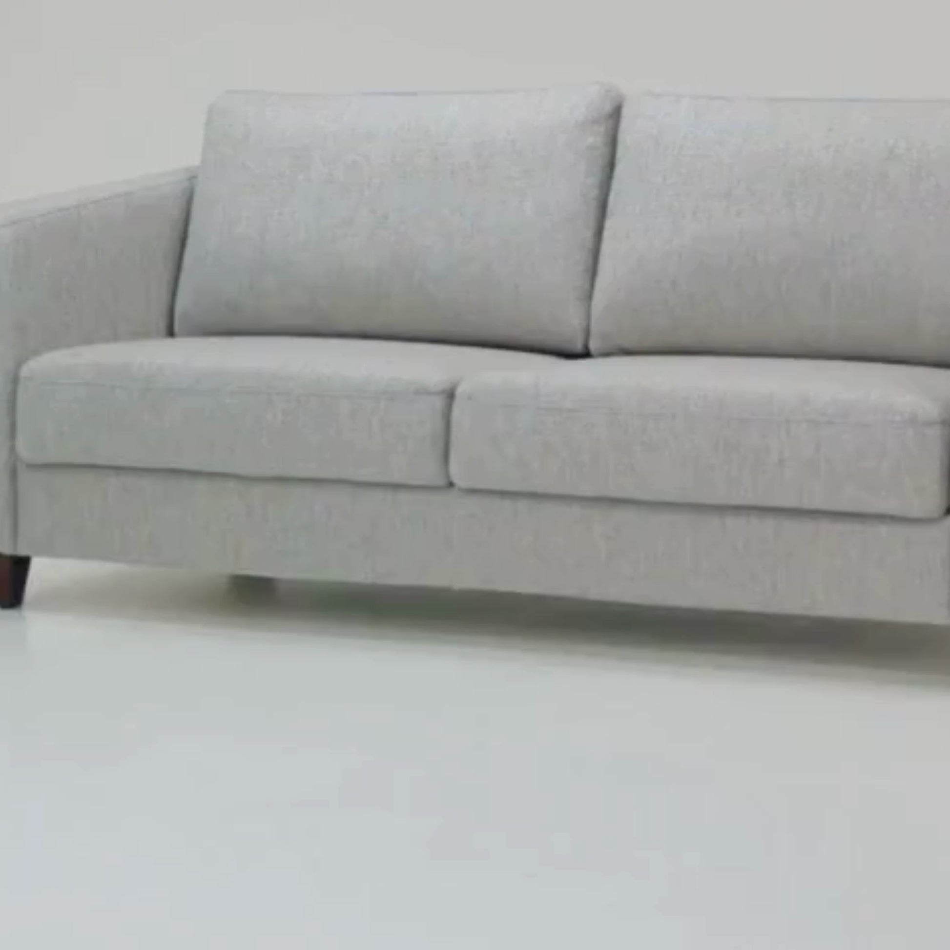 Luonto Monika Fabric Queen Sleeper Sofa With Wood or Chrome Legs-ComfortDesign