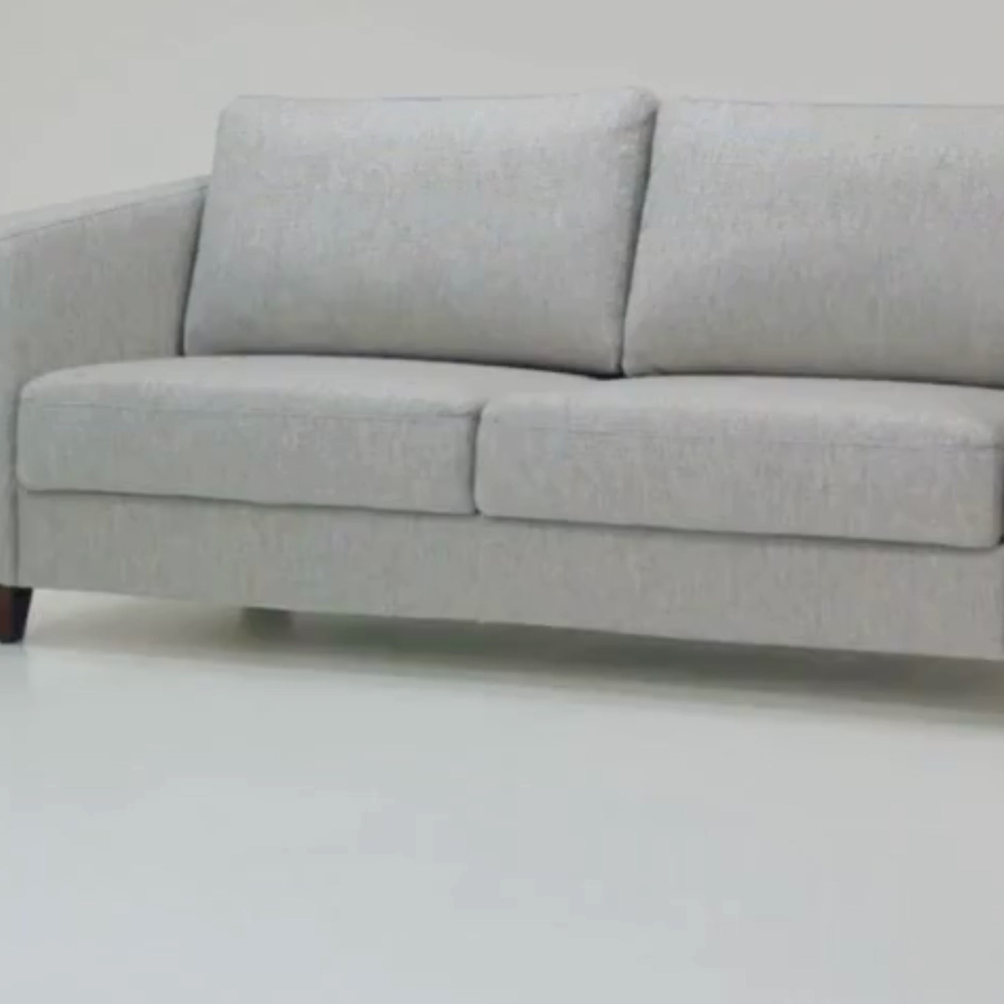 Luonto Monika Fabric Queen Sleeper Sofa With Wood or Chrome Legs-ComfortDesign