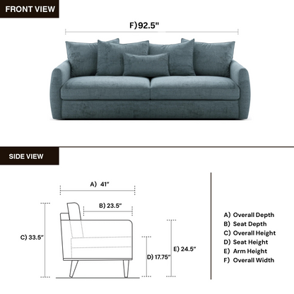Luonto Winslow Stationary Sofa with Loose Back Cushions